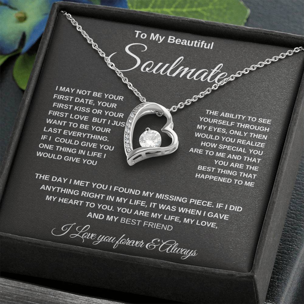 Anniversary Gift Soulmate Necklace for Wife" "Valentine's Day Soulmate Necklace for Her" "Christmas Gift Soulmate Necklace for Wife