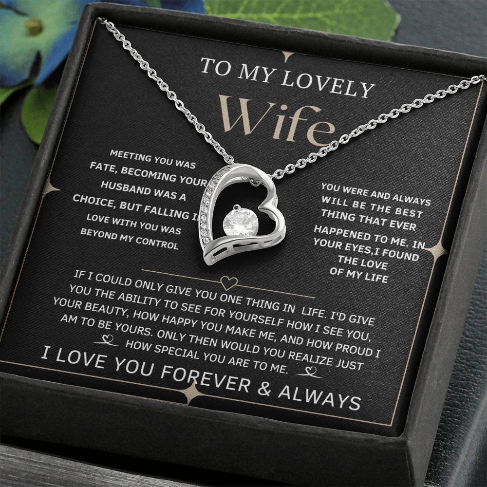 Custom To My Wife Necklace, Christmas Gifts For Women, Anniversary Gift For Wife