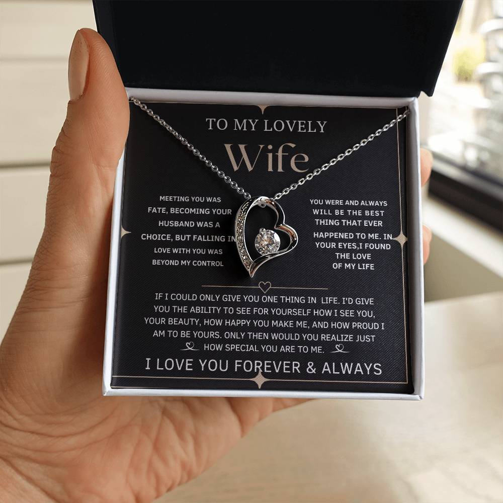 Custom To My Wife Necklace, Christmas Gifts For Women, Anniversary Gift For Wife