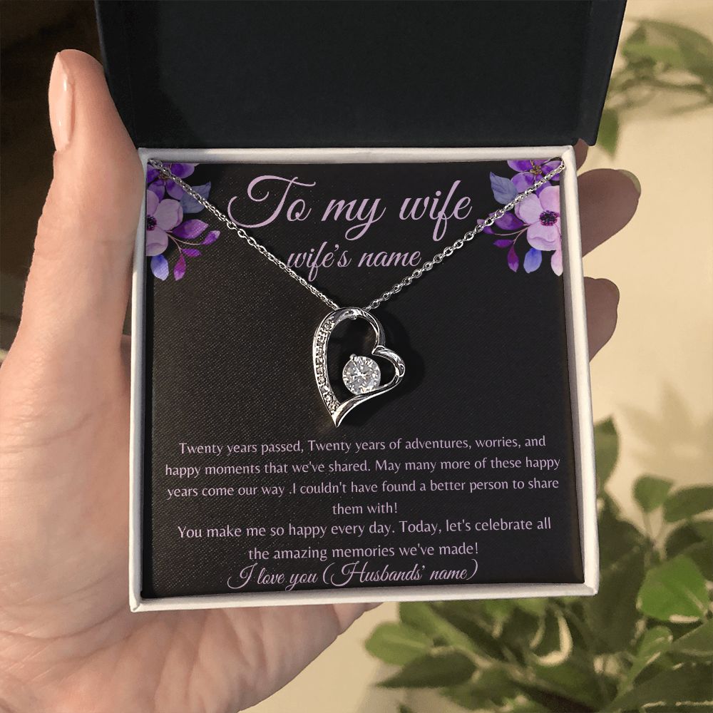 Custom To My Wife Necklace, Christmas Gifts For Women, Anniversary Gift For Wife