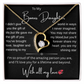 Bonus Daughter Necklace from Bonus Mom or Dad/ Heartfelt Gift with Message Card, Jewelry Gift for Birthday, Christmas, Graduation