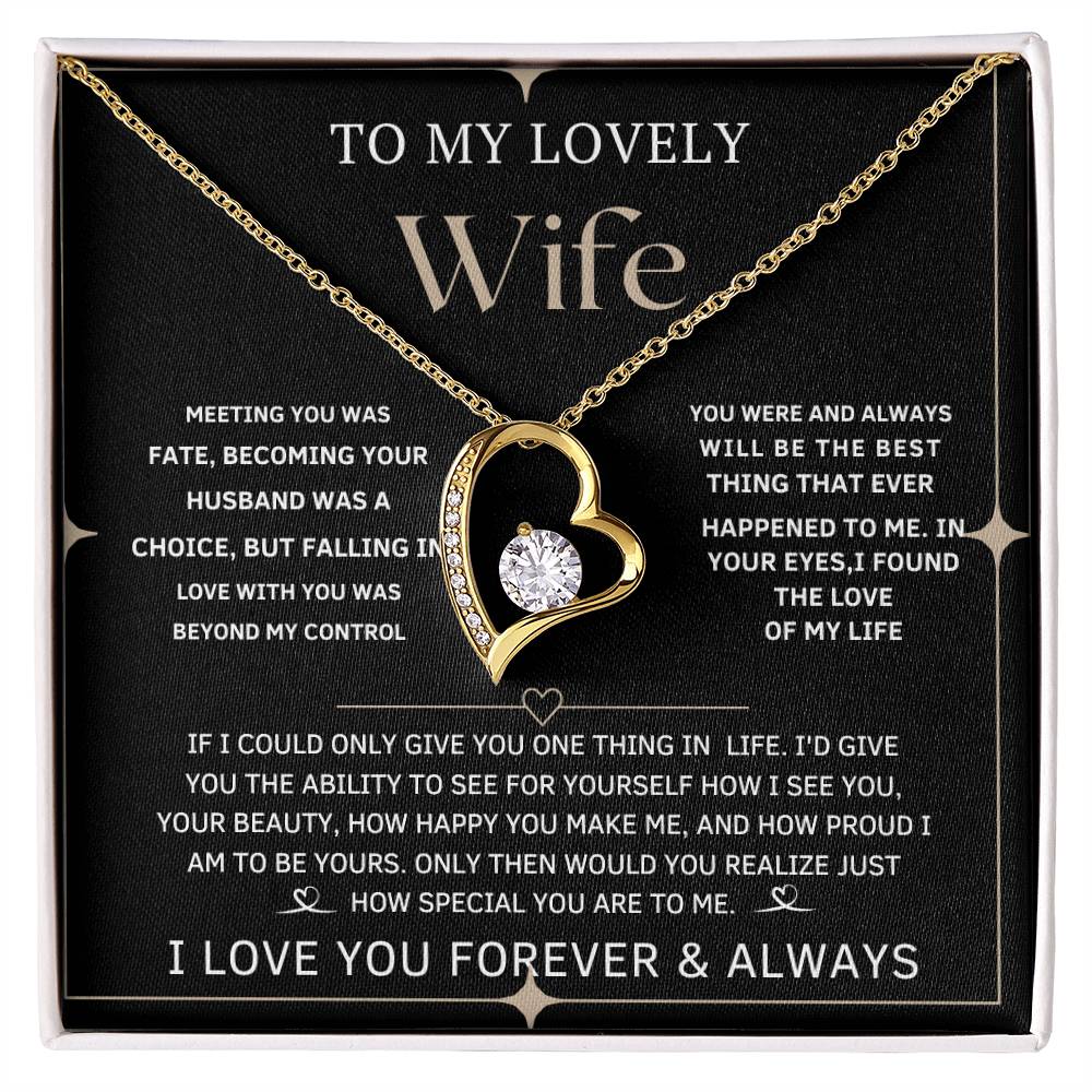 Custom To My Wife Necklace, Christmas Gifts For Women, Anniversary Gift For Wife