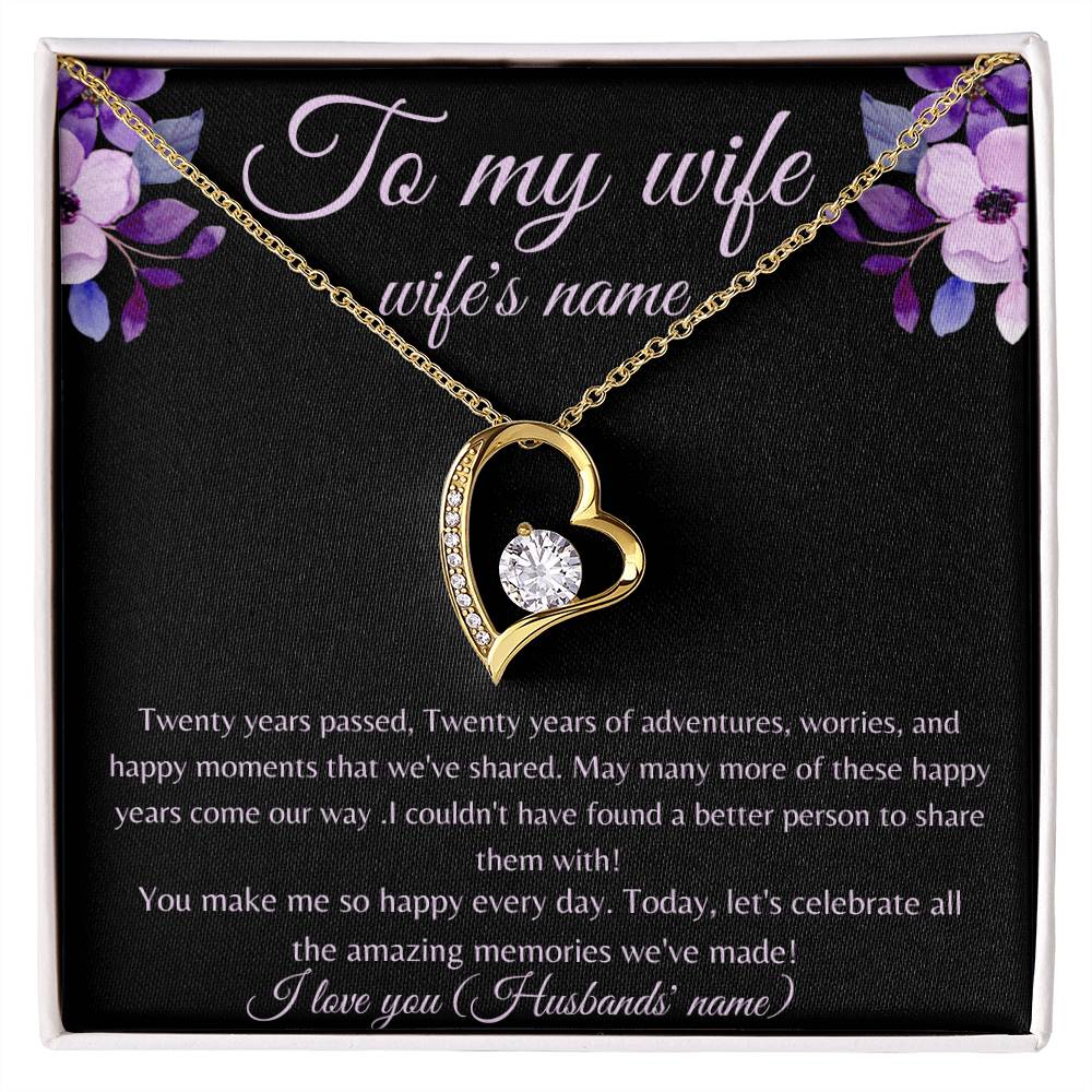 Custom To My Wife Necklace, Christmas Gifts For Women, Anniversary Gift For Wife