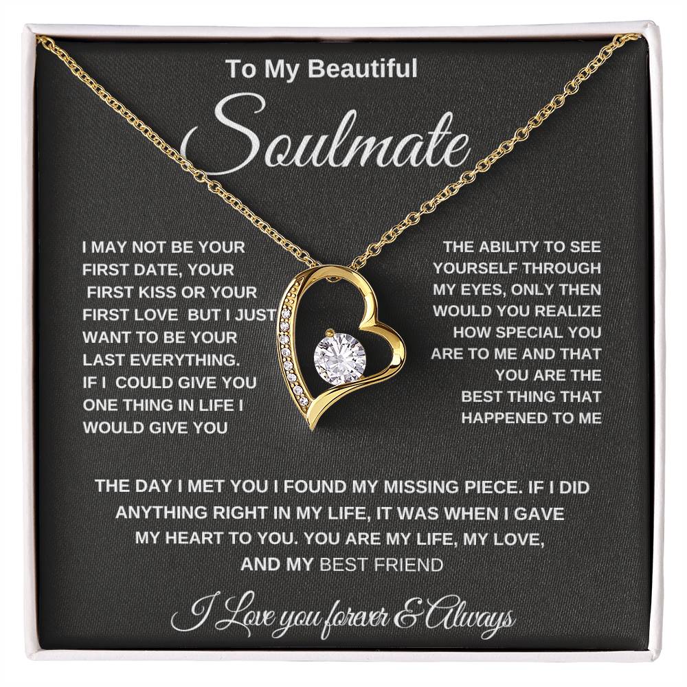 Anniversary Gift Soulmate Necklace for Wife" "Valentine's Day Soulmate Necklace for Her" "Christmas Gift Soulmate Necklace for Wife