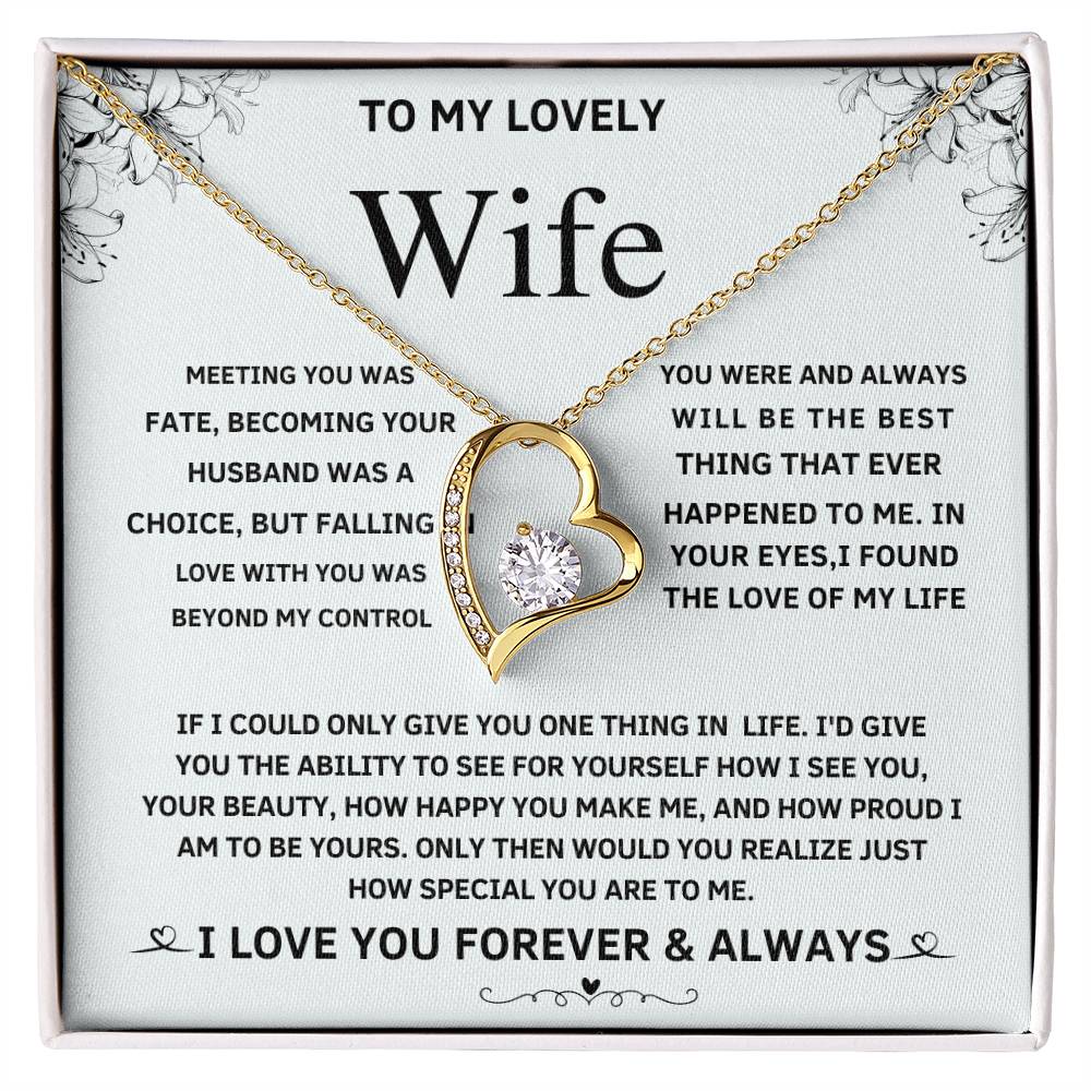 Custom To My Wife Necklace, Christmas Gifts For Women, Anniversary Gift For Wife