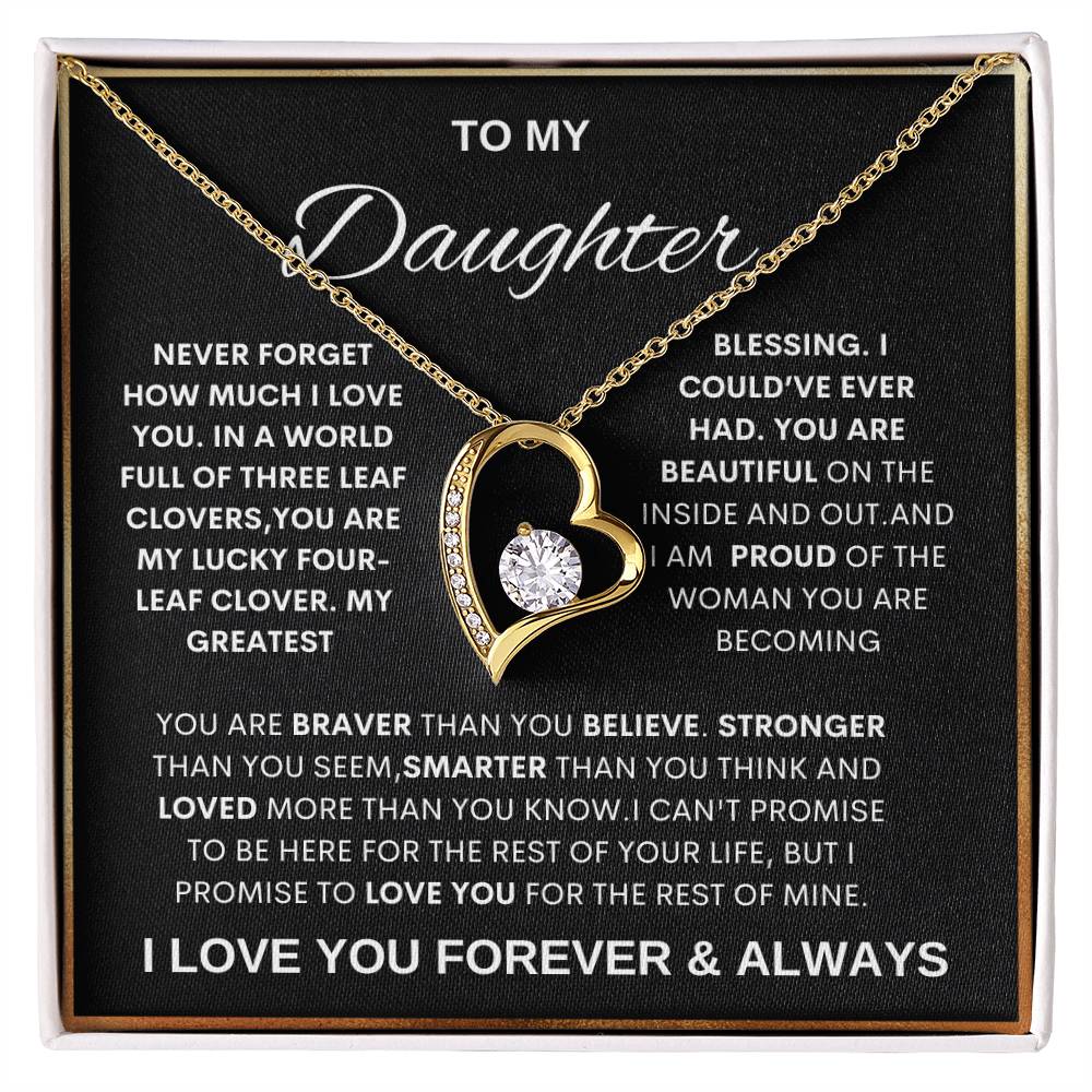 Daughter gift necklacefrom mom and dad.Perfect Christmas daughter gift .Daughters graduation ,weeding gift