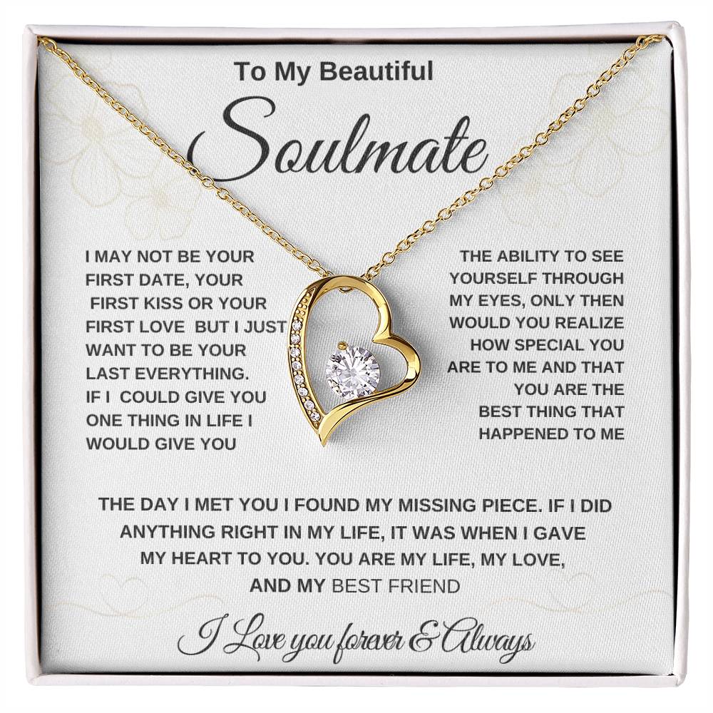 Birthday Soulmate Necklace Gift for Wife, Christmas Gifts For Women, Anniversary Gift For Wife