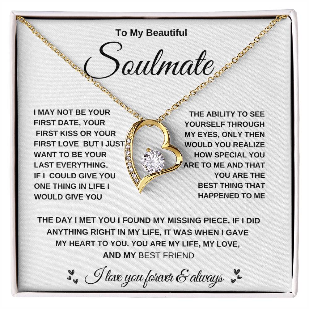 Soulmate Necklace Gift for Wife - Perfect Anniversary Jewelry" "Romantic Soulmate Necklace for Wife - Thoughtful Gift Idea"