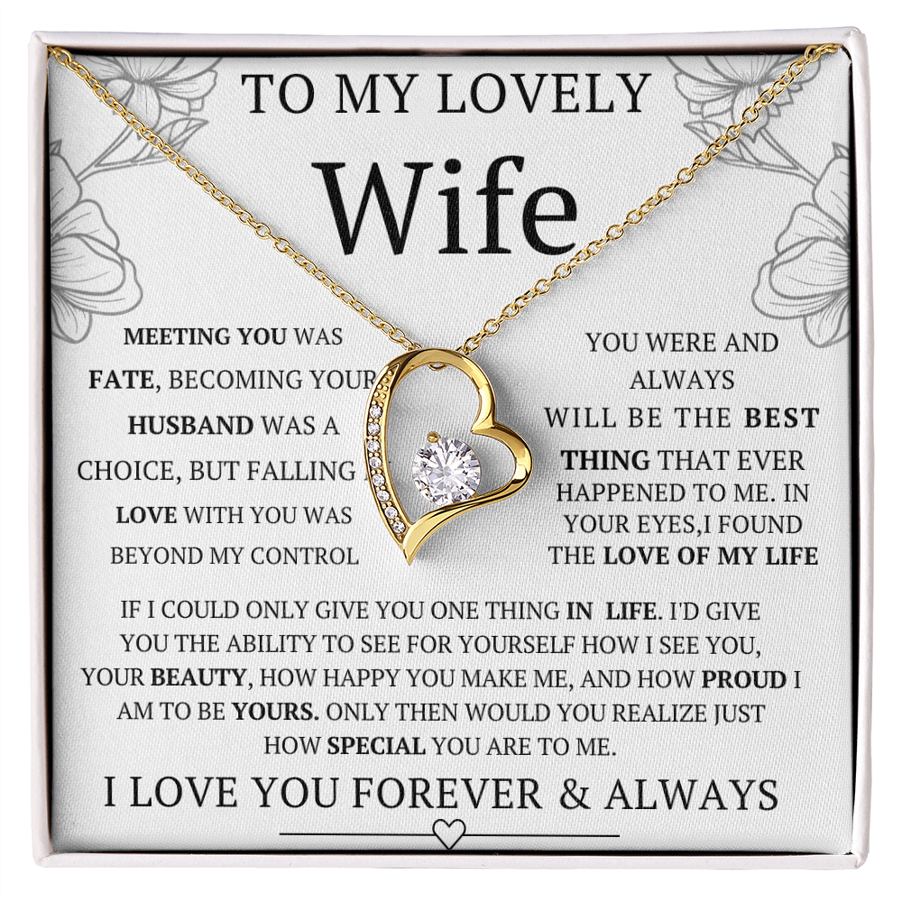 Wife Necklace Gift for Wife Anniversary Birthday Valentine Jewelry