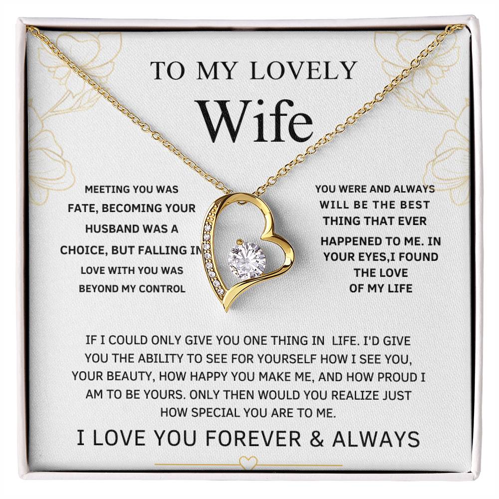 tp my wife necklace gift from husband.Christmas jewelry gift for wife