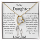 Daughter Graduation Necklace – Gift from Mom or Dad – Love Knot Heart Jewelry