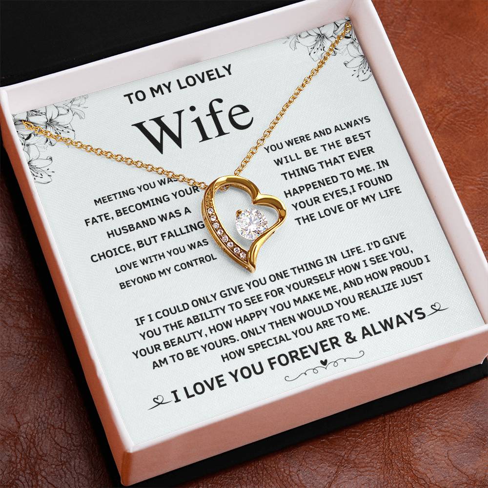 Custom To My Wife Necklace, Christmas Gifts For Women, Anniversary Gift For Wife