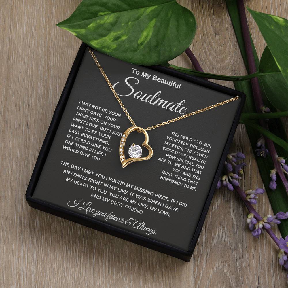 Anniversary Gift Soulmate Necklace for Wife" "Valentine's Day Soulmate Necklace for Her" "Christmas Gift Soulmate Necklace for Wife