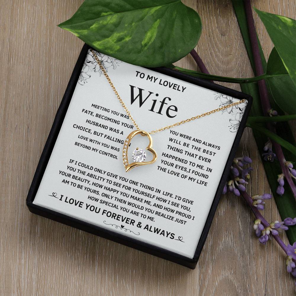 Custom To My Wife Necklace, Christmas Gifts For Women, Anniversary Gift For Wife