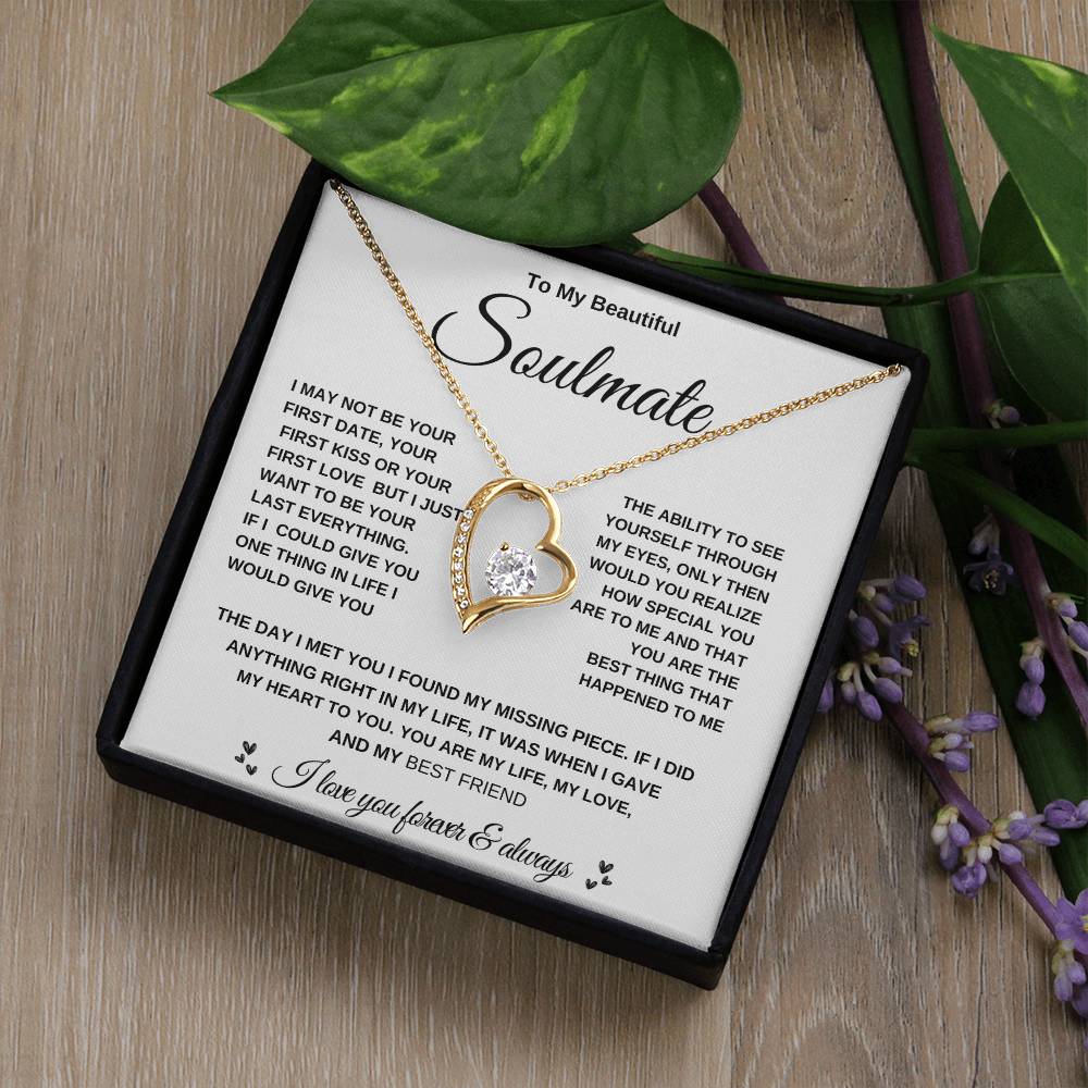 Soulmate Necklace Gift for Wife - Perfect Anniversary Jewelry" "Romantic Soulmate Necklace for Wife - Thoughtful Gift Idea"