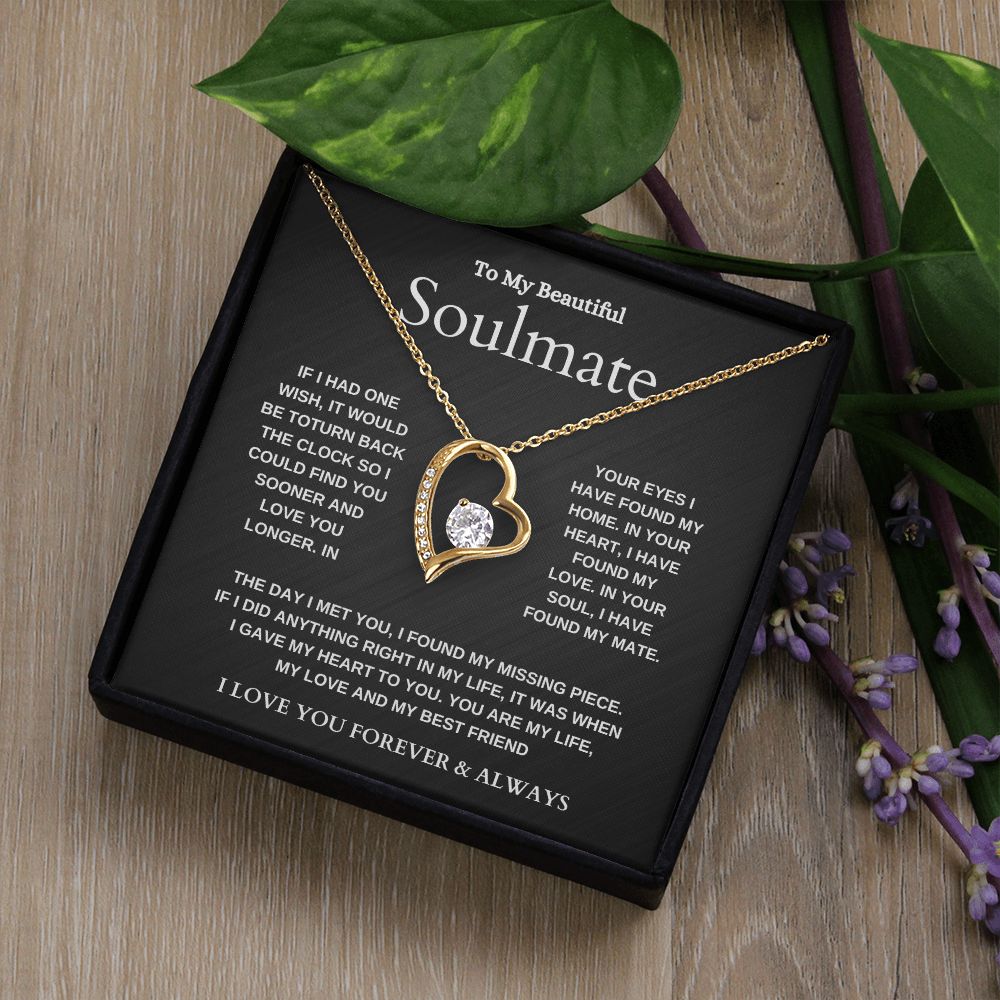 SOULMATE  NECKLACE DIFT IDEA FOR WIFE GIRLFRIEND CHRISTMAS BIRTHDAY GIFT