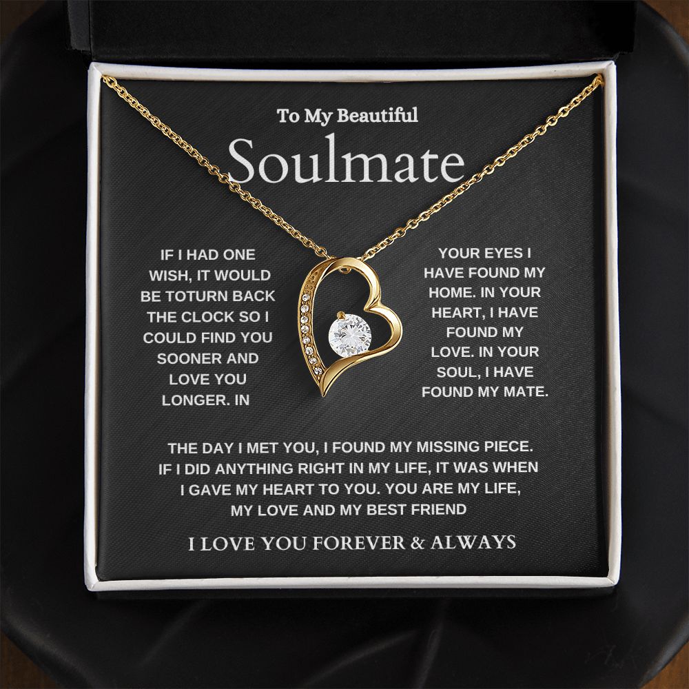 SOULMATE  NECKLACE DIFT IDEA FOR WIFE GIRLFRIEND CHRISTMAS BIRTHDAY GIFT