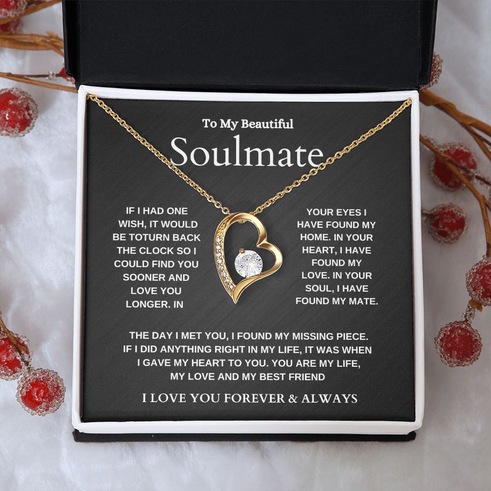 SOULMATE  NECKLACE DIFT IDEA FOR WIFE GIRLFRIEND CHRISTMAS BIRTHDAY GIFT