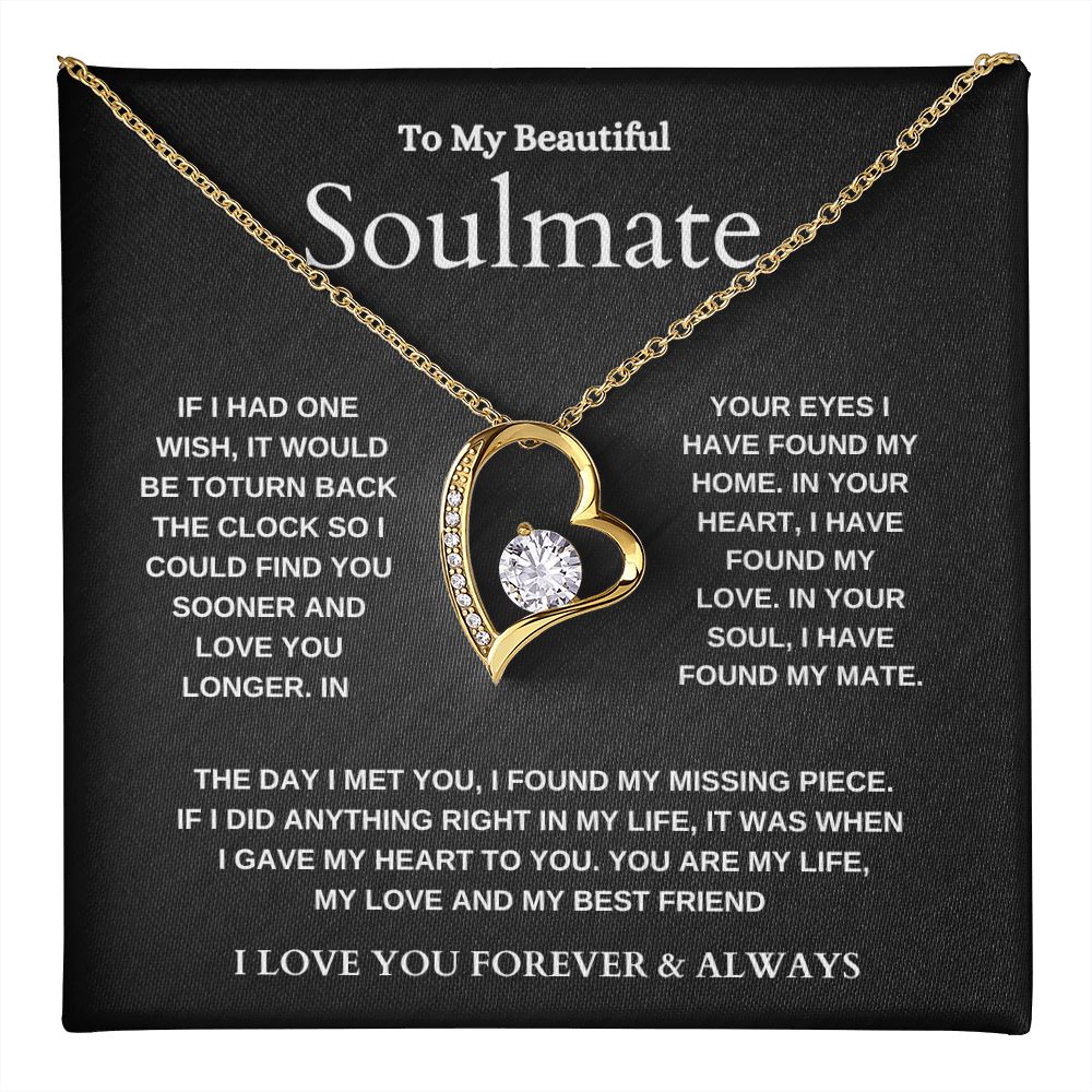 SOULMATE  NECKLACE DIFT IDEA FOR WIFE GIRLFRIEND CHRISTMAS BIRTHDAY GIFT