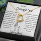 Daughter Graduation Necklace – Gift from Mom or Dad – Love Knot Heart Jewelry