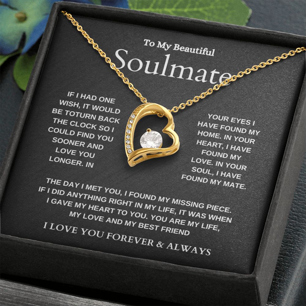 SOULMATE  NECKLACE DIFT IDEA FOR WIFE GIRLFRIEND CHRISTMAS BIRTHDAY GIFT