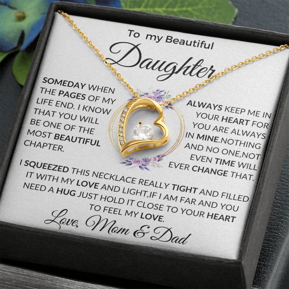 Daughter Necklace, Gift for Daughter from Dad, Daughter Father Necklace gift