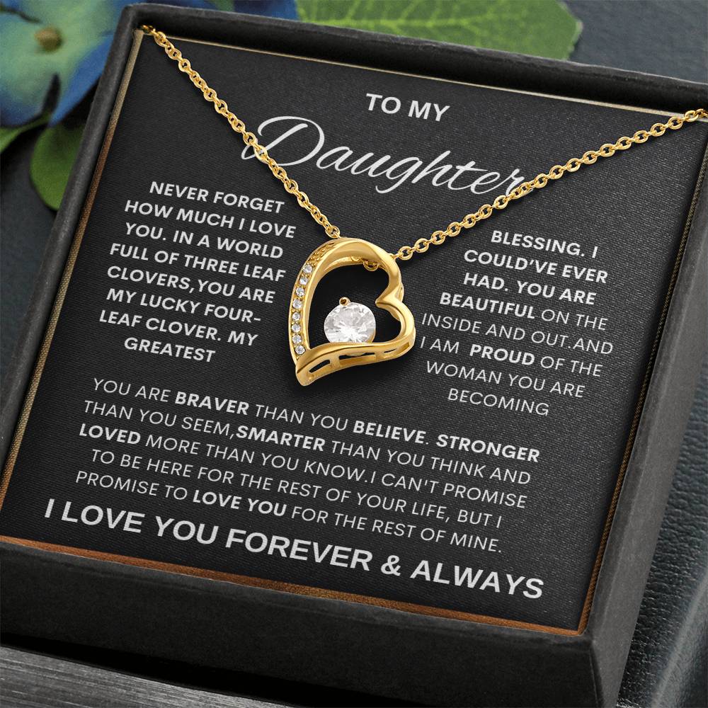 Daughter gift necklacefrom mom and dad.Perfect Christmas daughter gift .Daughters graduation ,weeding gift