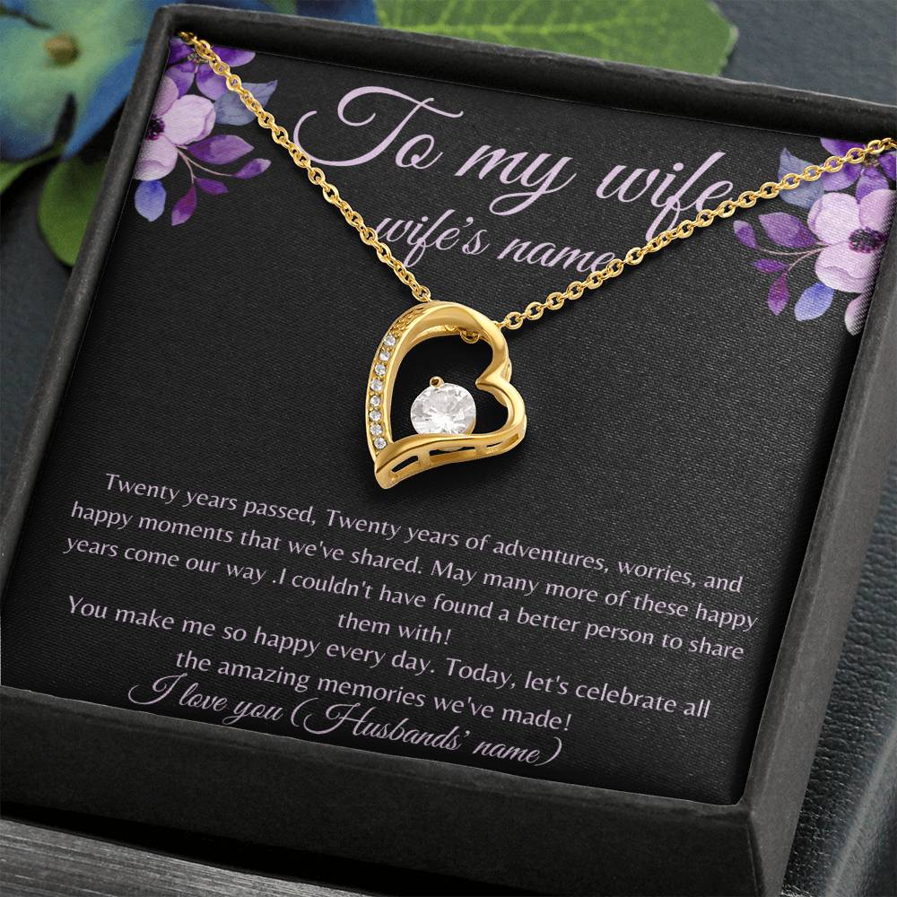 Custom To My Wife Necklace, Christmas Gifts For Women, Anniversary Gift For Wife