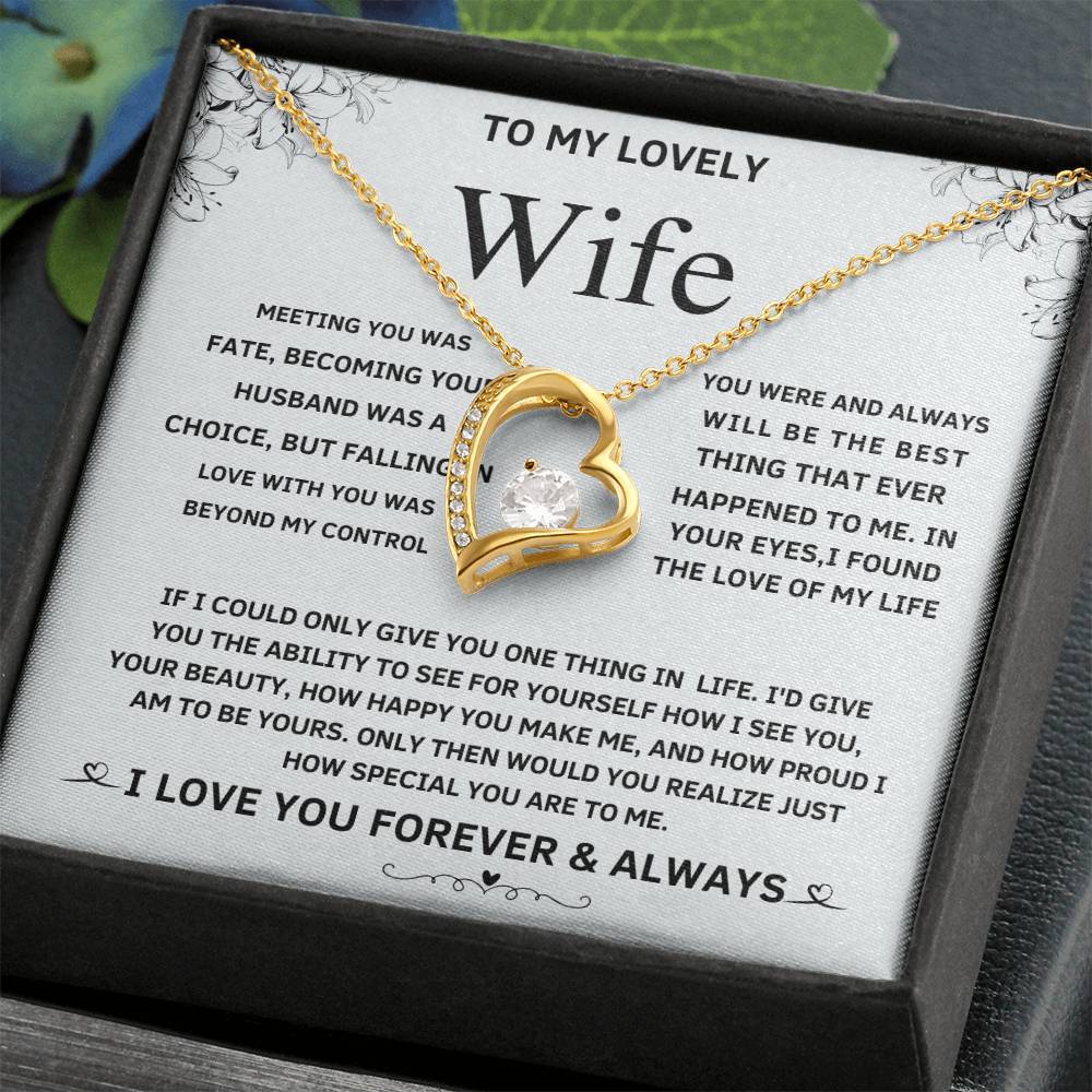 Custom To My Wife Necklace, Christmas Gifts For Women, Anniversary Gift For Wife