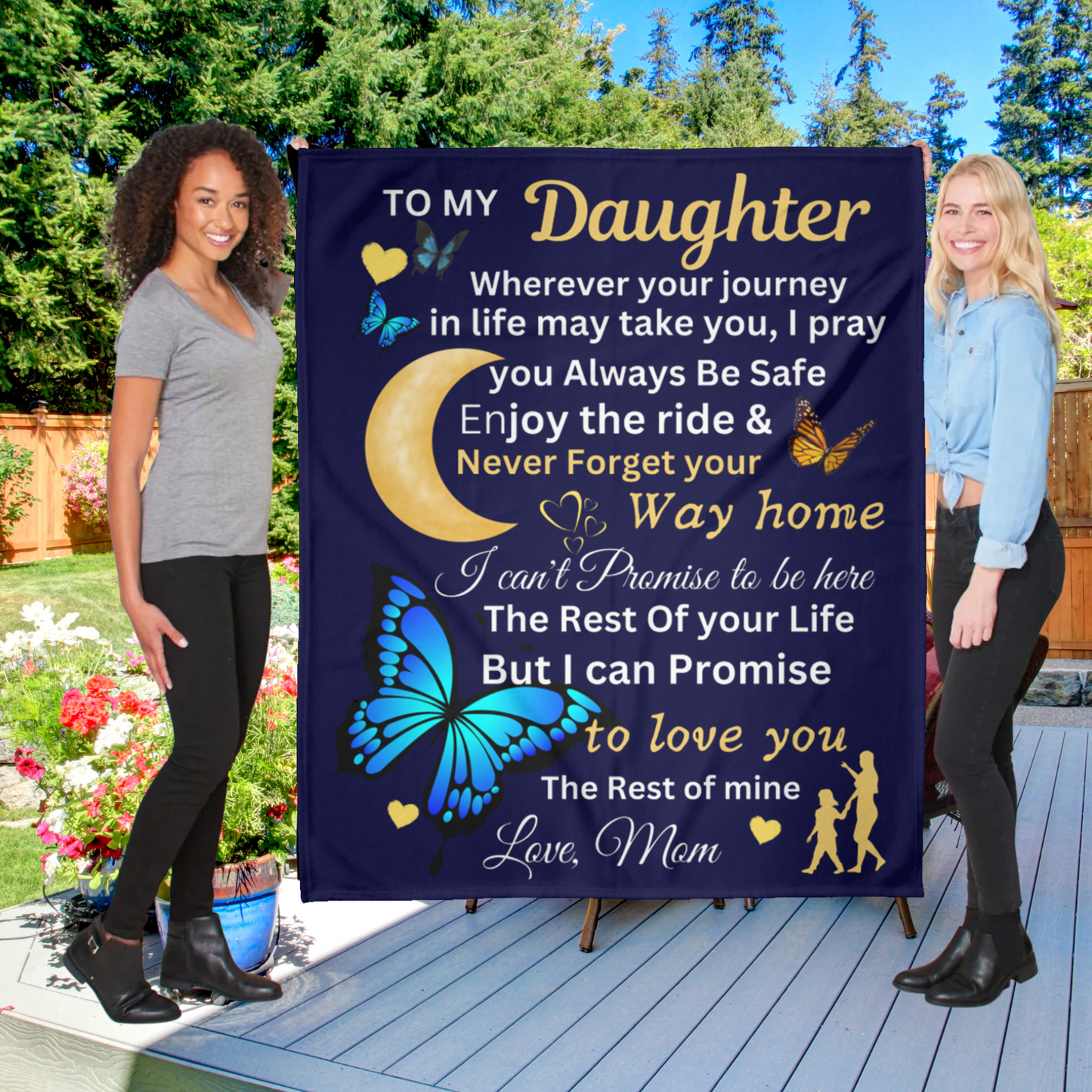 Personalized Cozy  Blanket To My Daughter Never Forget That I Love You, Daughter's Gift  From Mom Arctic Fleece Blanket 50x60