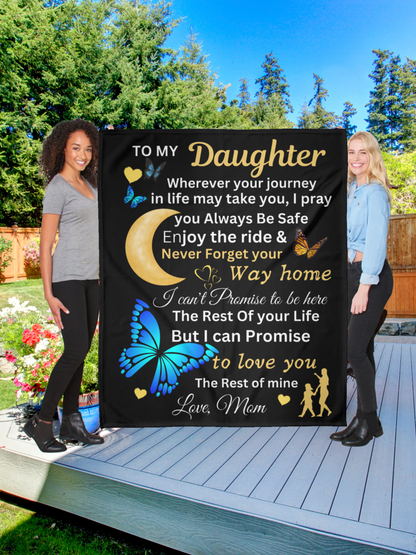 Personalized Cozy  Blanket To My Daughter Never Forget That I Love You, Daughter's Gift  From Mom Arctic Fleece Blanket 50x60