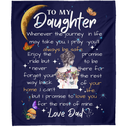 I promise to love you Daughter Arctic Fleece Blanket50x60