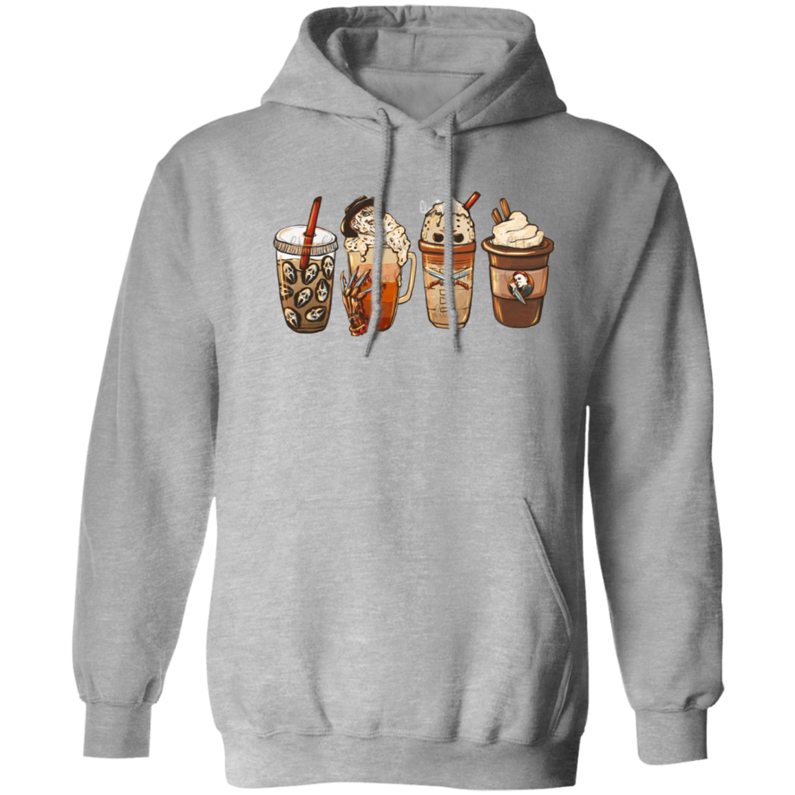 Horror Coffee Late Halloween Pullover Hoodie