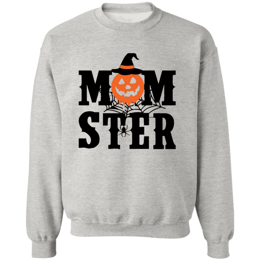 Momster  Creepy Halloween  Pullover Crewneck Sweatshirt