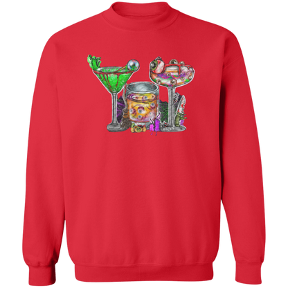 Horror Movie Halloween Drink Pullover Crewneck Sweatshirt