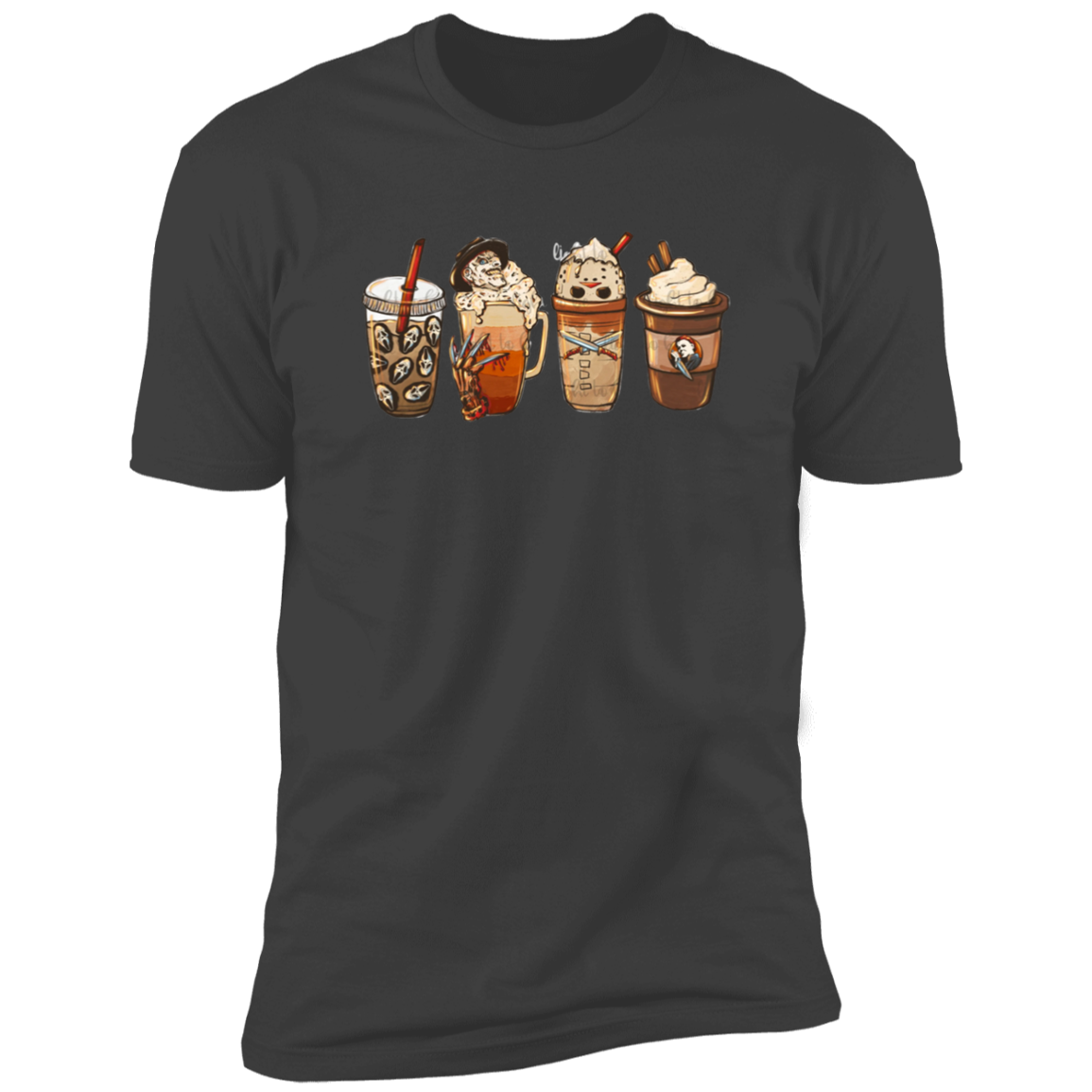 Horror Coffee Late Halloween  Premium Short Sleeve Tee