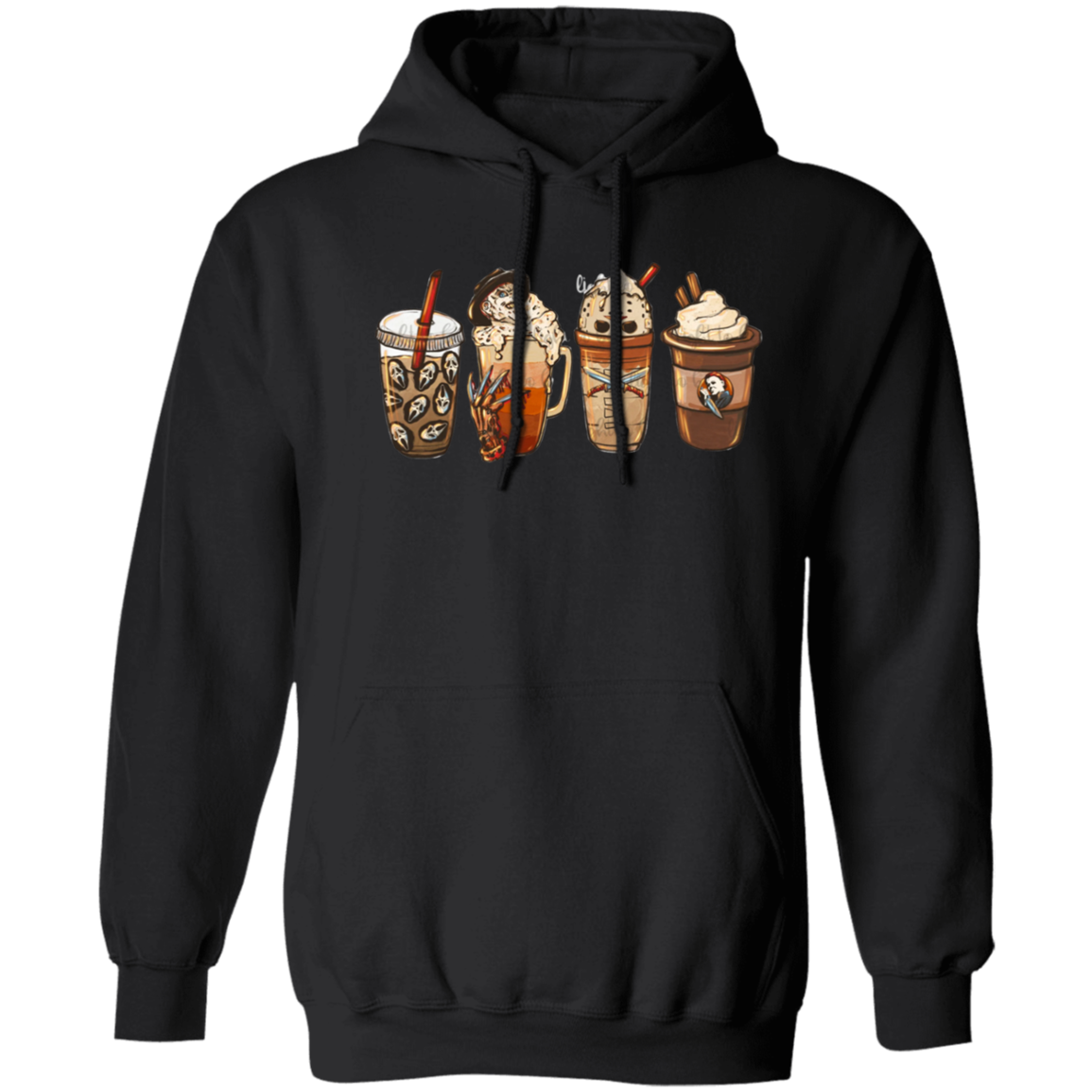 Horror Coffee Late Halloween Pullover Hoodie