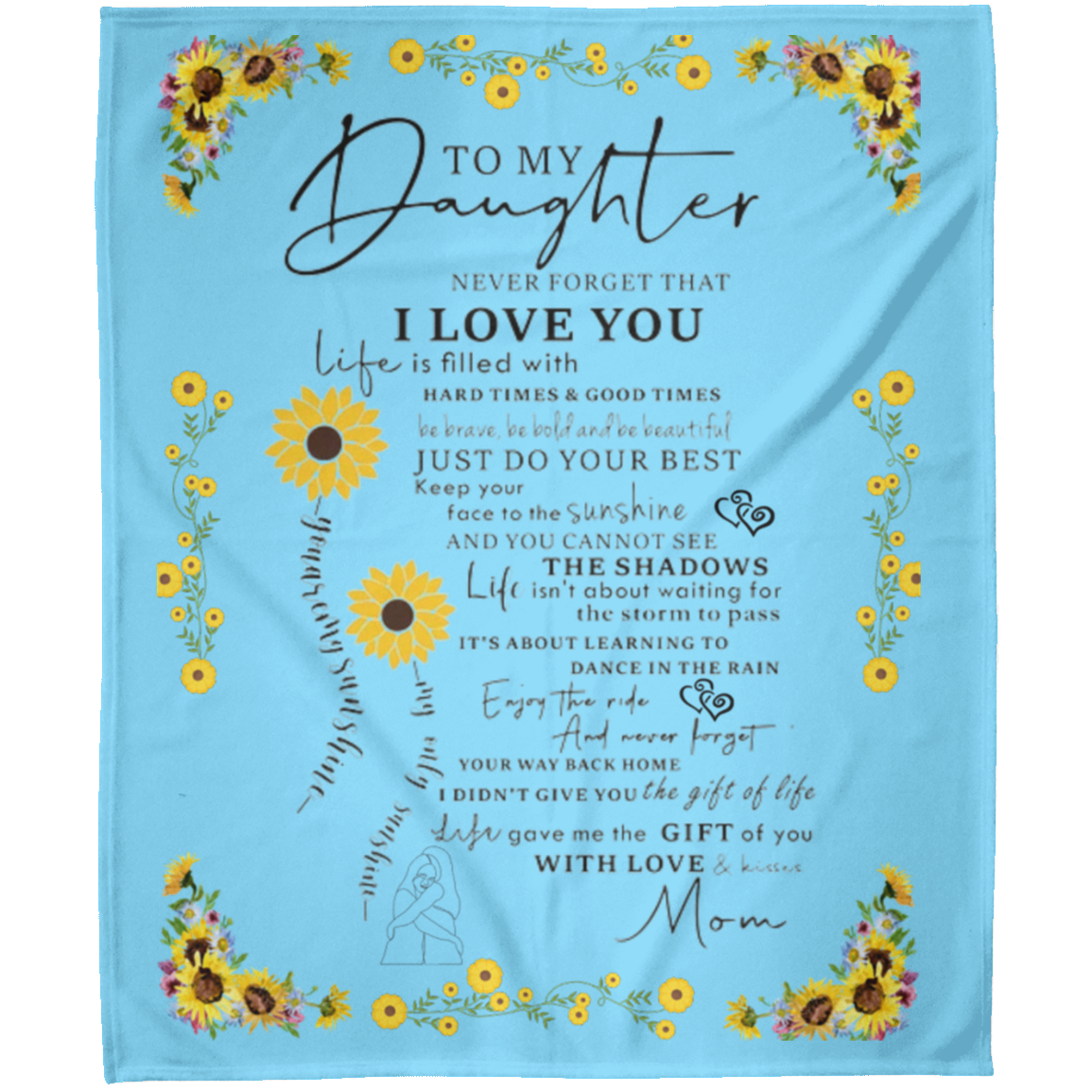 To My Daughter Personalized   Blanket  Arctic Fleece Blanket 50x60