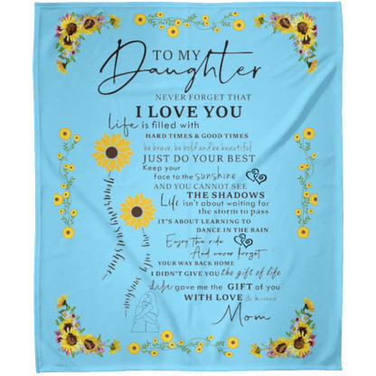 To My Daughter Personalized   Blanket  Arctic Fleece Blanket 50x60