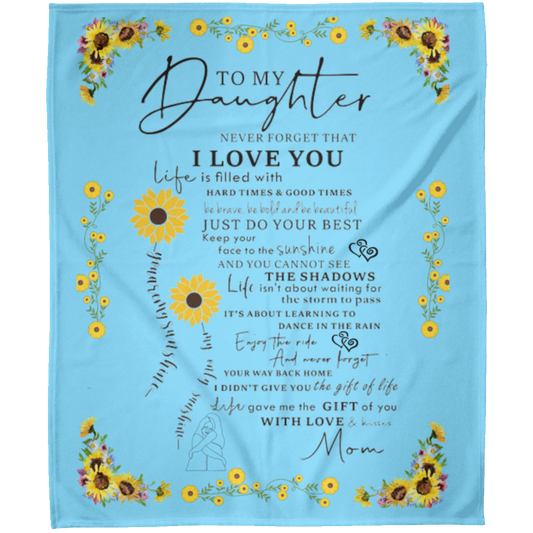 To My Daughter Personalized   Blanket  Arctic Fleece Blanket 50x60