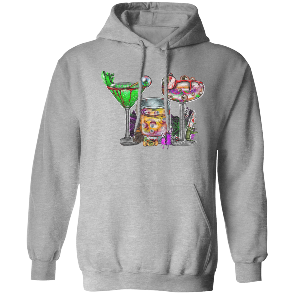 Horror Movie Halloween Drink Pullover Hoodie