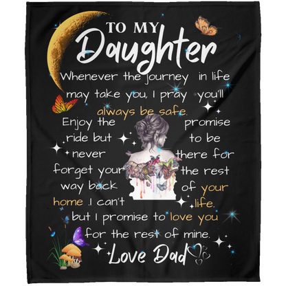 I promise to love you Daughter Arctic Fleece Blanket50x60