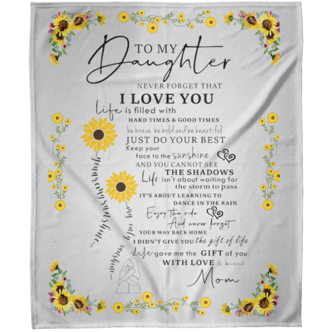 To My Daughter Personalized   Blanket  Arctic Fleece Blanket 50x60