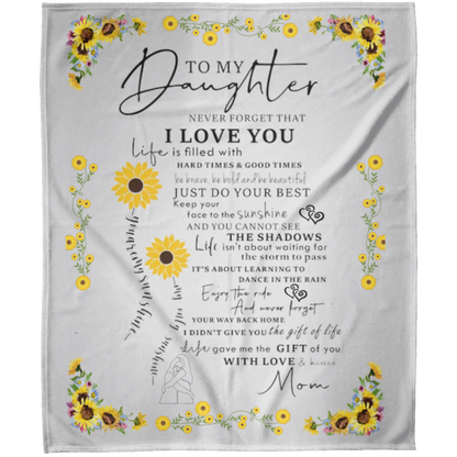 To My Daughter Personalized   Blanket  Arctic Fleece Blanket 50x60