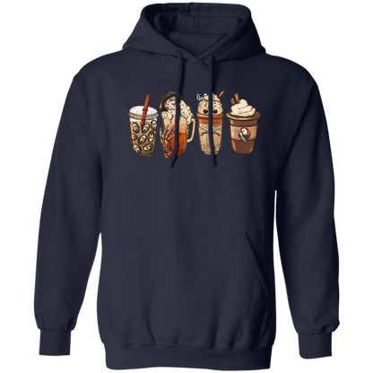 Horror Coffee Late Halloween Pullover Hoodie