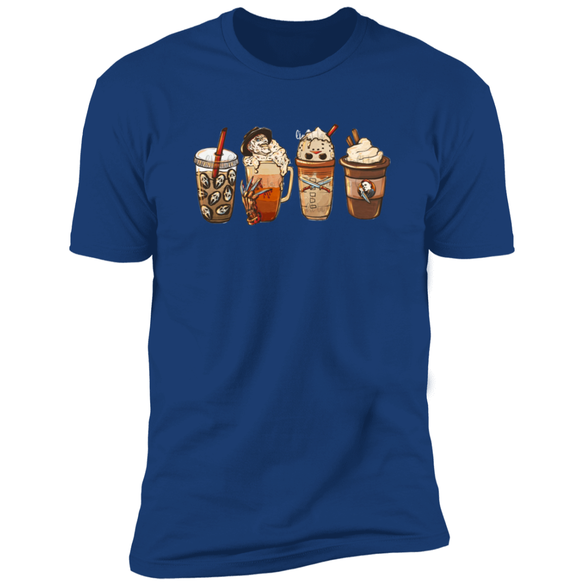 Horror Coffee Late Halloween  Premium Short Sleeve Tee