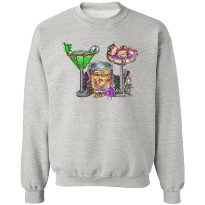 Horror Movie Halloween Drink Pullover Crewneck Sweatshirt