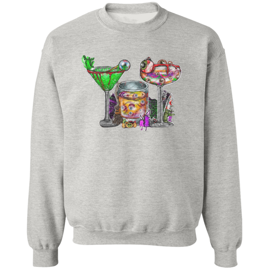 Horror Movie Halloween Drink Pullover Crewneck Sweatshirt