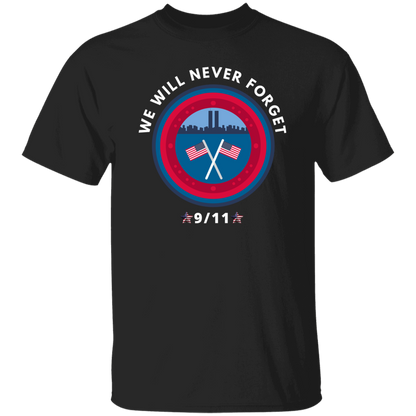 NEVER FORGET AMERICAN FLAG UNISEX   T-Shirt