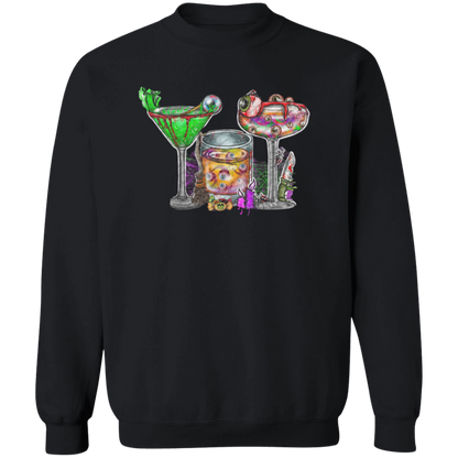 Horror Movie Halloween Drink Pullover Crewneck Sweatshirt